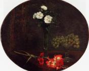 Still Life with Flowers - 亨利·方丹·拉图尔